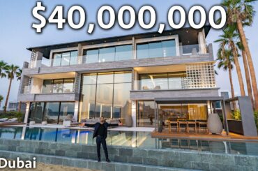 Touring a $40,000,000 Dubai Mega Mansion with Underwater Garage