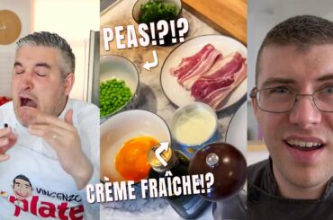 Pro Chef Reacts... To Vincenzo's Plate REACTING to Gordon Ramsay's Carbonara