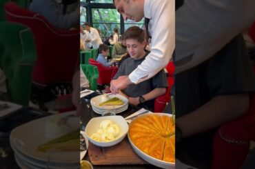 In an Italian restaurant