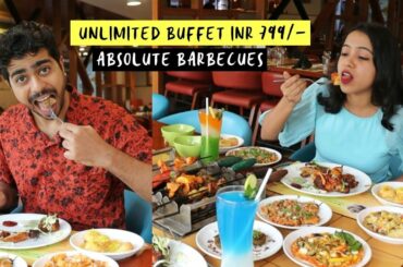 UNLIMITED VEG & NON VEG BUFFET | Absolute Barbecues Powai | Anagha Mirgal | Indian Food | Food Vlog