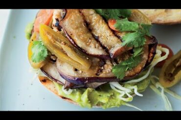 VEGAN SANDWICH EGGPLANT DELICIOUS CRISPY BREAD DEEP FRIES ITALIAN CHEF LOVE COOK SHORTS MAYONNAISE