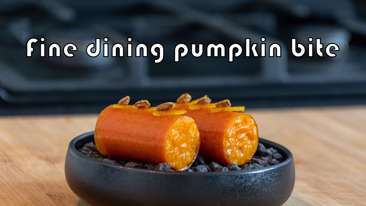 Fine dining pumpkin bite (with orange and ginger) Fine dining pumpkin bite (with orange and ginger)