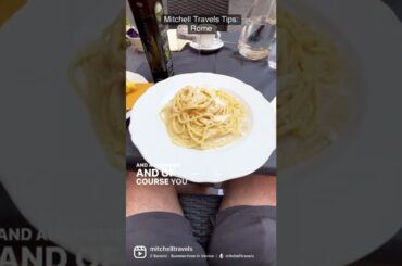 Mitch Tips: Rome #rome #food #foodshorts #traveltips #italy #foodie #roman