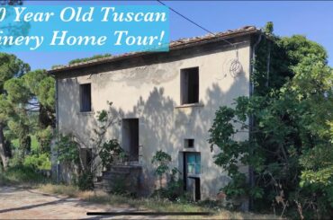 Tour a Tuscany Italy Farmhouse on Winery. Original Family Home, Abandoned for 40 years! Needs Love!