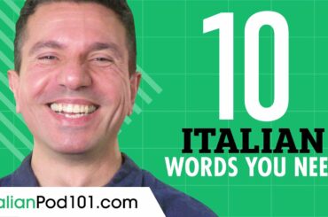 10 Italian Words You Need - Daily Life Vocabulary #5