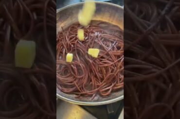 Red Wine Linguine pasta recipe, italian dinner.