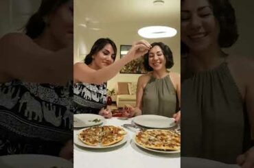 Trying Italian Pizza Funghi #shorts