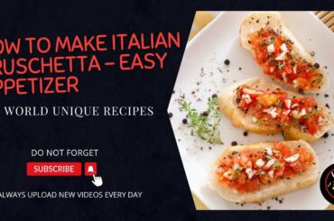 How to Make Italian BRUSCHETTA - Easy Appetizer #shorts #trending #youtubeshorts
