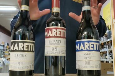 Maretti Wines from Italy - Chianti 2020, Langhe Nebbiolo 2018 and Barolo 2016 Reds