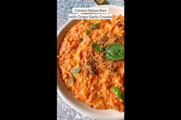 #StahlRecipes - Creamy Italian Rice with Crispy Garlic Crumbs in Stahl Artisan Cookware | #Shorts
