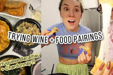 Trying different wine + food pairings!