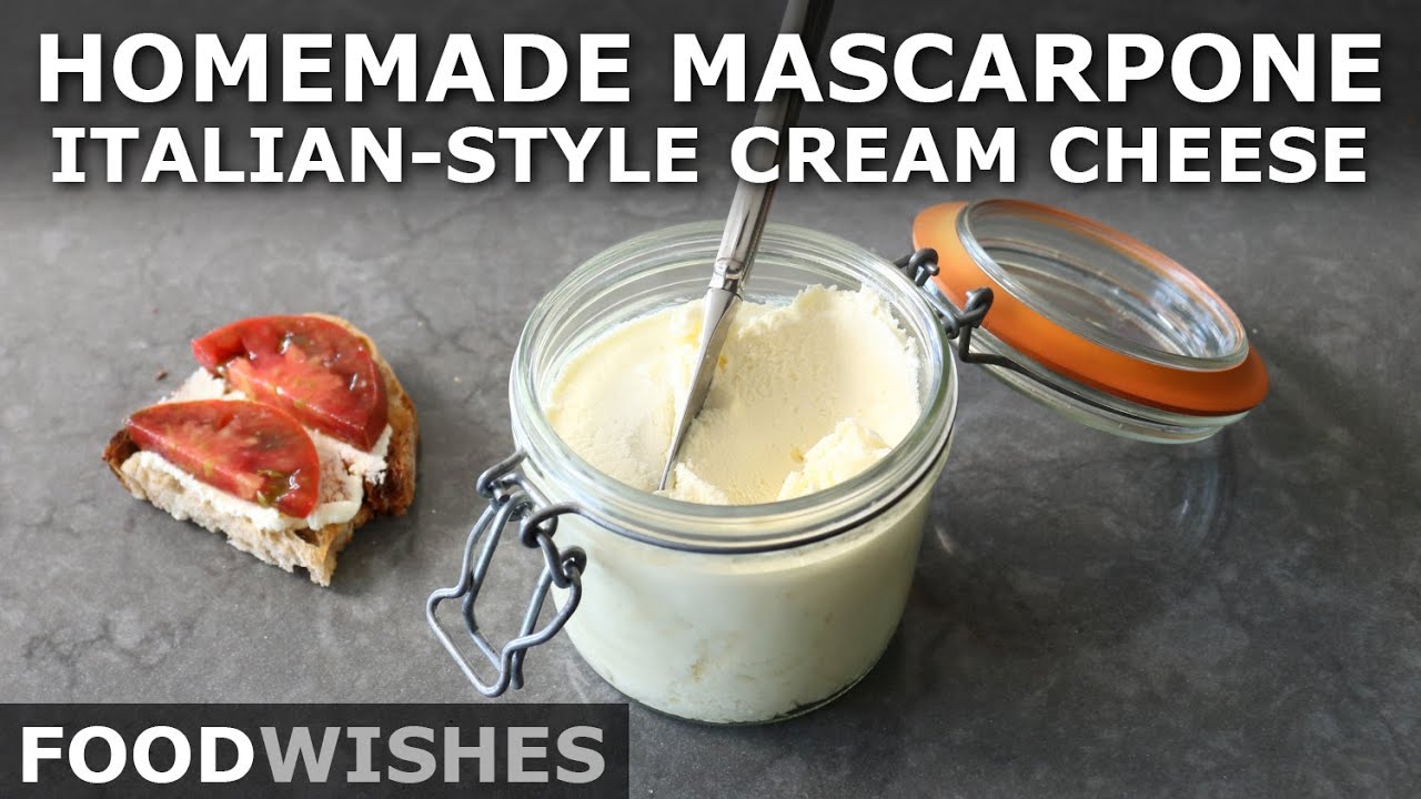 How to Make Mascarpone (Italian-Style Cream Cheese) – Food Wishes How to Make Mascarpone (Italian-Style Cream Cheese) - Food Wishes