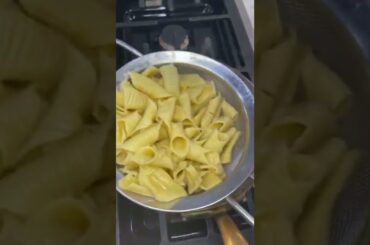 Garganelli with sausage, italian recipe