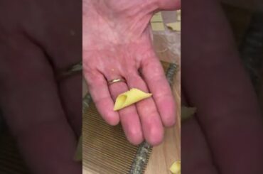 Garganelli pasta is made with only Italian “00” flour and eggs.