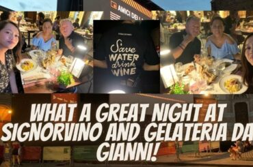 WHAT A GREAT NIGHT AT SIGNORVINO AND GELATERIA DA GIANNI || BOLOGNA ITALY