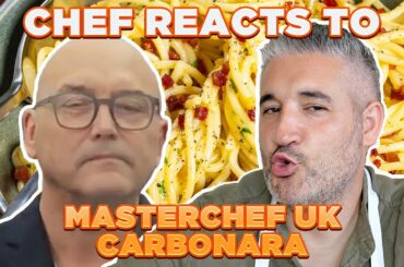 Italian Chef Reacts to MASTERCHEF UK CARBONARA