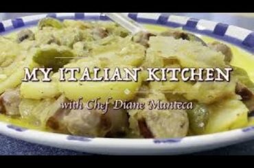 ITALIAN Sweet Sausage, Vinegar Peppers and Potato Recipe...so delicious!