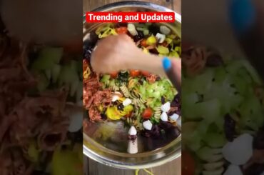 Food : Rainbow Italian pasta salad #trending #trend #food #foodie #love