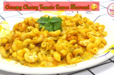 Cafe Style Tomato Sauce Macroni| Cheesy Spaghetti in RED Sauce| Italian Food Recipe| Eng Sub