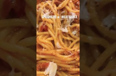 SPAGHETTI W/ MEATSAUCE #shorts #spaghetti #pasta #italian #meat #food