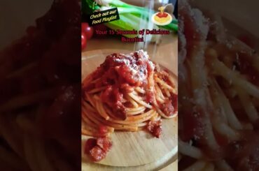 15 Seconds of Delicious Bucatini #bucatini #italianfood #delicious #flavour #parmesan #pasta #shorts