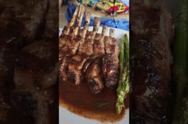 Rack of lamb at TennisRosie21  Italian restaurant called LA traviatta in Long beach.