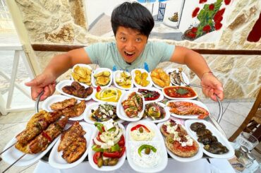Eating ENTIRE 20 Dish GREEK FEAST & All You Can Eat GREEK BREAKFAST BUFFET in Crete