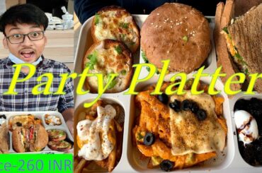 Party Platter- Garlic Bread, Mix Sauce Pasta, Chocolate Shake, Patty Burger, Fries, Sandwich #Shorts
