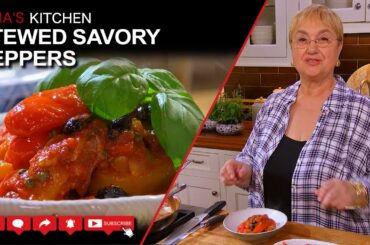 Stewed Savory Peppers Recipe - Lidia’s Kitchen PARTY FAVORITES Series