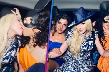 Madonna TONGUE KISSES Friends During Italian Birthday Celebration