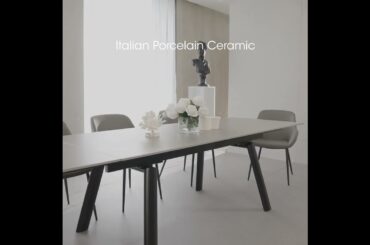 VIENNA: Italian Porcelain Ceramic - Extendable Dining Table
