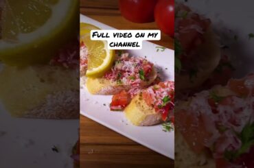 How To Make Italian BRUSCHETTA | Authentic Italian Appetizer | EASY!!! #shorts #italianfood