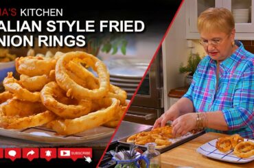 Italian Style Fried Onion Rings Recipe - Lidia’s Kitchen Series