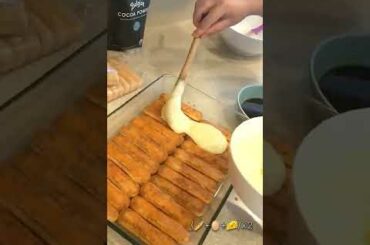 The Cooking Khan - Italian "Tiramisu" - Espresso-Soaked Lady Fingers Layered with Mascarpone & Egg