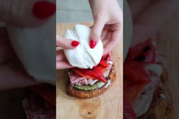 Italian Toast | ASMR Cooking | #asmr #burger #shorts #food