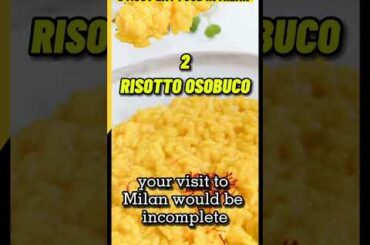 Top 3 Food To Try In Milan | Risotto Cotoletta Italian Panzerotto #shorts