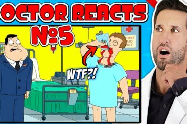 ER Doctor REACTS to Hilarious American Dad Medical Scenes #5
