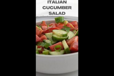 Simple & Fast Italian Cucumber Salad Recipe #shorts