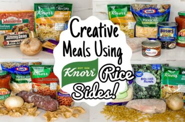 5 SHORTCUT Ingredient Dinner Recipes Using Knorr Rice | Tasty Cheap Meals Made EASY! | Julia Pacheco