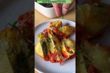 Vegan Stuffed Shells Recipe - Pasta Shells - #recipe #vegan #shorts #tofu #pasta #food #cooking
