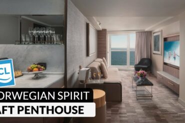 NCL Spirit | Aft-Facing Penthouse Suite with Large Balcony Full Tour & Review 4K | Category SF