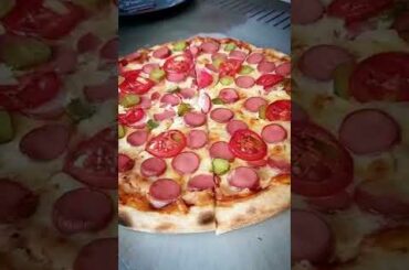 Italian Pizza with Sausage at Home #shorts #food