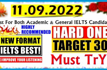 IELTS LISTENING PRACTICE TEST 2022 WITH ANSWERS | 11.09.2022