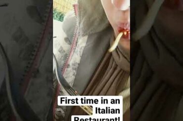 First time in an Italian restaurant!? #italian #restaurant