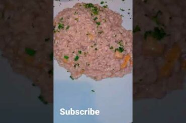 Mushroom italian rice made with red wine!