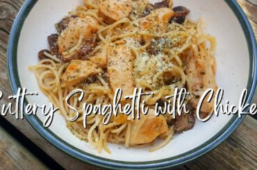 Chicken Spaghetti with Buttery Mushroom | Dinner ideas for weekdays | Italian cooking for beginners