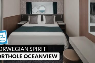 NCL Spirit | Oceanview Porthole Window Stateroom Full Tour & Review 4K | Category OF