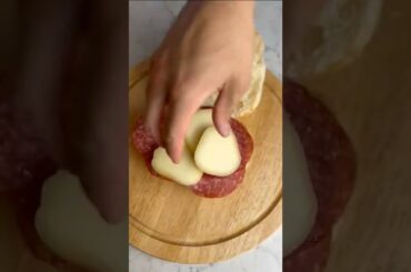 How to make an Italian panino. Salame provola and rosetta bread. #food #panini #italianfood #shorts