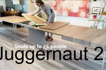 Kitchen Table extends to seat 24 people - The Juggernaut 2 from Expand Furniture