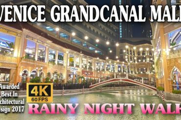 [4K]  RAINY EVENING WALK TOUR AT VENICE GRANDCANAL MCKINLEY TAGUIG METRO MANILA PHILIPPINES